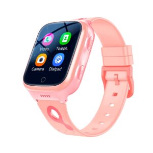 4G High Quality IP67 Water Resistant Kids GPS Smart Tracker Watch - Pink